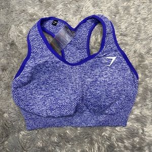 Gymshark Vital Seamless Sports Bra - Indigo Marl - Extra Small